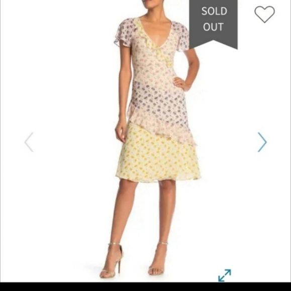 JOIE FLORAL ORITA B SILK DRESS - Picture 1 of 10